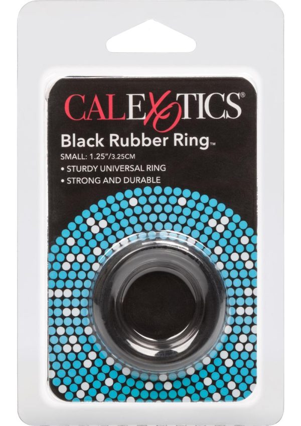 Black Rubber Cock Ring - Small - Black