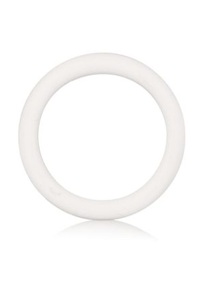 White Rubber Cock Ring - Medium - White