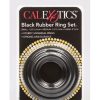 Black Rubber Cock Rings (3 Piece Set) - Black