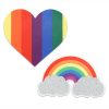 Peekaboo Pride Glitter Rainbows and Hearts Pasties - Rainbow