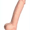 Fleshstixxx Silicone Bendable Dong with Balls 7in - Vanilla