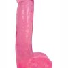 Lollicock Slim Stick Dildo with Balls 7in - Cherry Ice