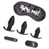 Bang! Backdoor Adventure Rechargeable Silicone Butt Plug Kit (set of 5) - Black