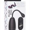 Bang! 28x Plush Silicone Rechargeable Egg with Remote Control - Black
