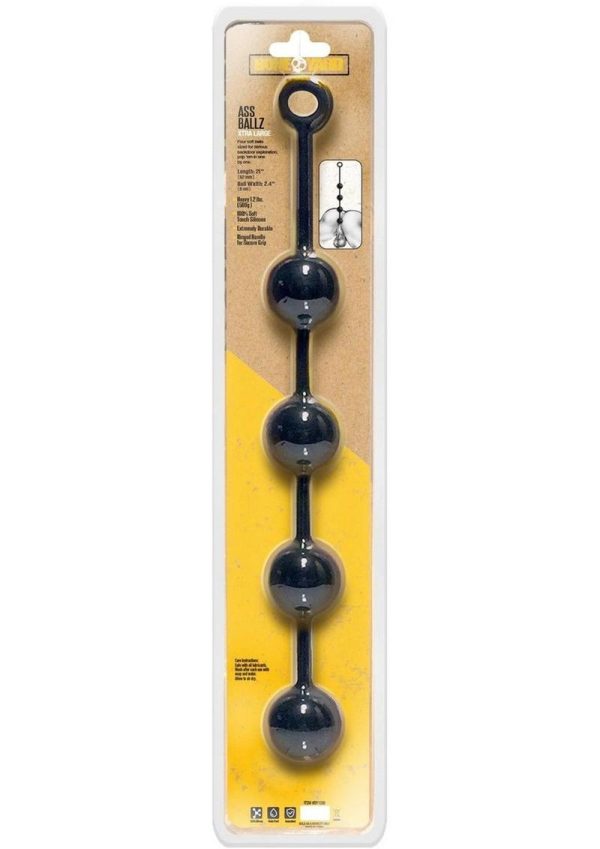 Boneyard Ass Ballz Silicone Anal Beads XLarge - Black