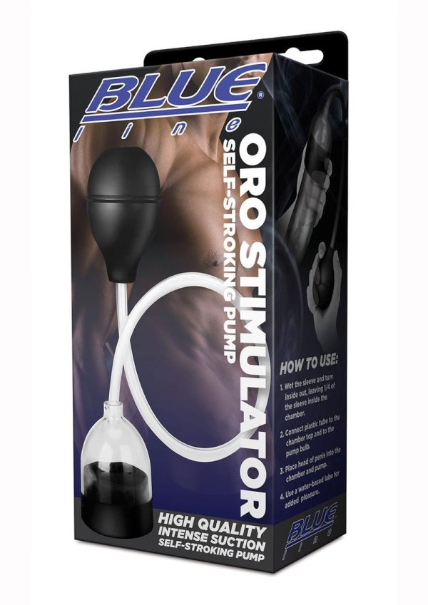 Blue Line CandB Gear Oro Stimulator Self-Stroking Pump - Black