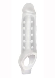 Blue Line CandB Gear Mighty Extender Penis Sleeve - Clear