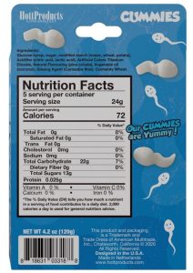 Cummies Sperm Shaped Gummies - Pina Colada Flavored