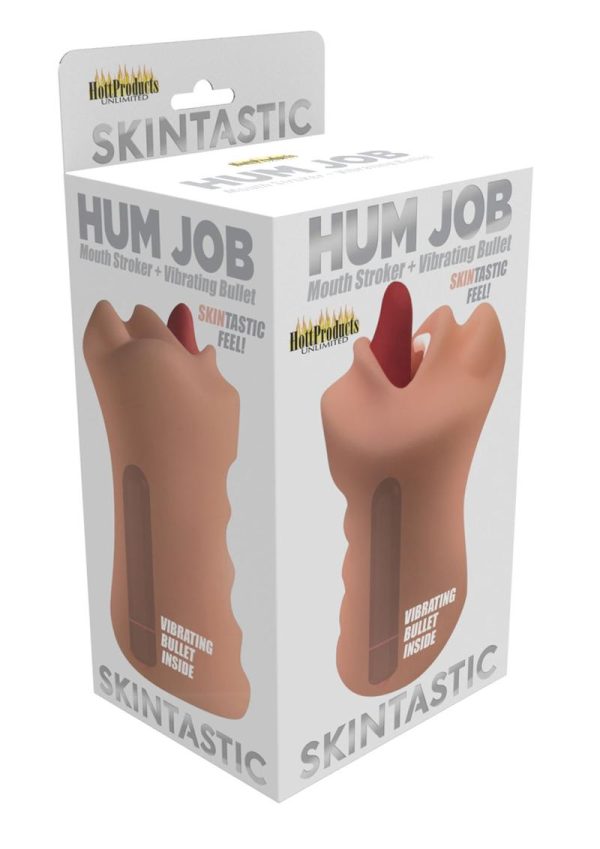 Skinsations Hum Job Vibrating Mouth Stroker - Vanilla