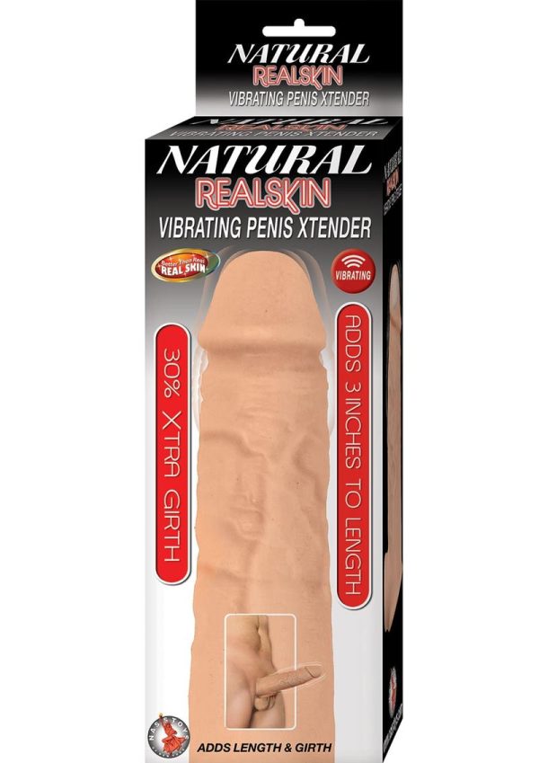 Natural Realskin Vibrating Penis Xtender - Vanilla