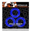Oxballs Willy Rings Cock Rings (3 pack) - Blue