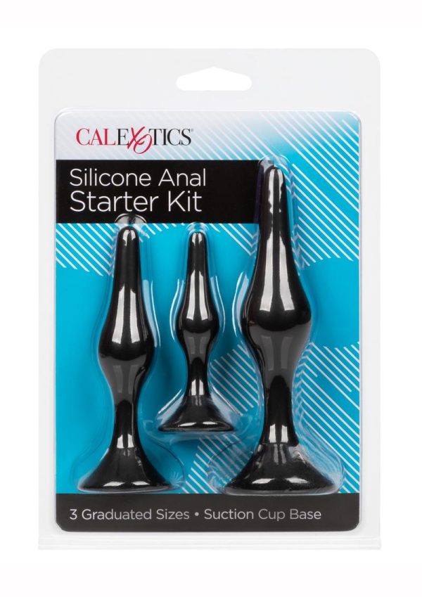 Silicone Anal Starter Kit (3 Per Set) - Black