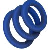 ZOLO Extra Thick Silicone Cock Ring (3 pack) - Navy