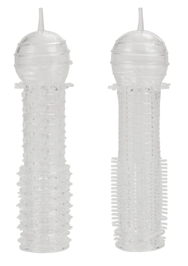 Senso Dual Pleasure Penis Sleeve (2 Pack) - Clear