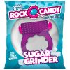 Rock Candy Sugar Grinder Vibrating Cock Ring - Purple