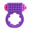 Rock Candy Sugar Grinder Vibrating Cock Ring - Purple