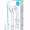 Glas G-Spot Pleasure Dildo Set (2 piece) - Clear