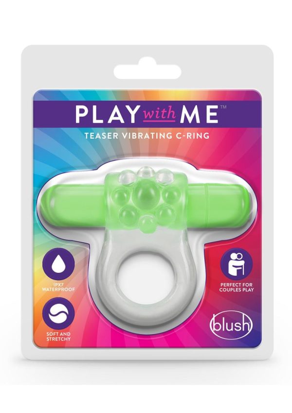 Play with Me Teaser Vibrating Cock Ring - Green