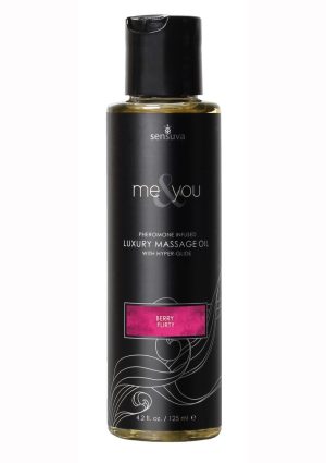 Me and You Pheromone Infused Luxury Massage Oil Berry Flirt 4.2oz