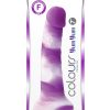 Colours Pleasures Yum Yum Silicone Dildo 7in - Purple/White