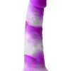 Colours Pleasures Yum Yum Silicone Dildo 7in - Purple/White