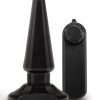 Anal Adventures Basic Vibrating Anal Pleaser with Remote Control - Black