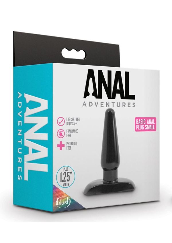 Anal Adventures Basic Anal Plug - Small - Black