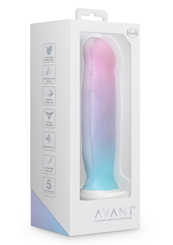 Avant D17 Lucky Silicone Dildo 8in - Multicolor