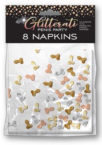 Glitterati Penis Party Napkins (8 Pack)