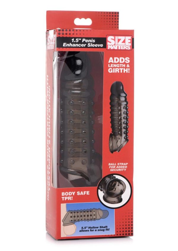 Size Matters Penis Enhancer Sleeve 1.5in - Smoke