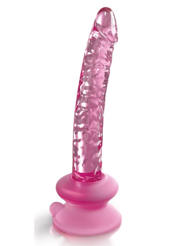 Icicles No. 86 Glass Wand with Bendable Silicone Suction Cup - Pink