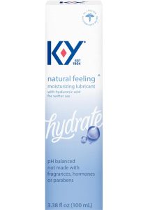 KY Hydrate Natural Feeling Moisturizing Lubricant with Hyaluronic Acid 3.38oz