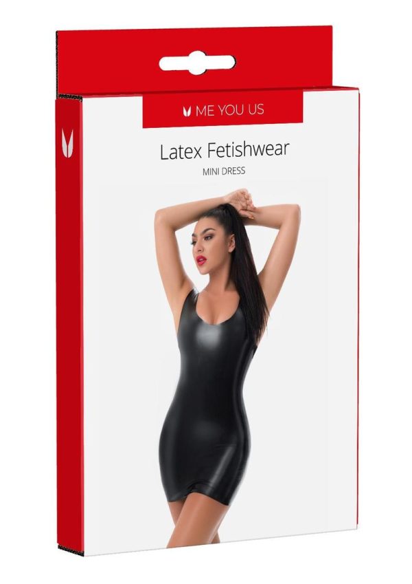 ME YOU US Latex Mini Dress - Small - Black