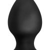 Anal Adventures Platinum Silicone Anal Stout Plug Large - Black