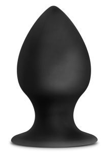 Anal Adventures Platinum Silicone Anal Stout Plug Large - Black