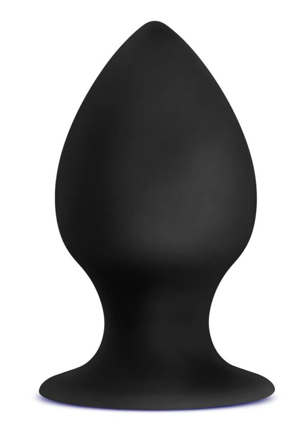 Anal Adventures Platinum Silicone Anal Stout Plug - Medium - Black