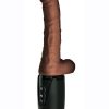 King Cock Plus Rechargeable Thrusting Dildo with Balls 7.5in - Chocolate