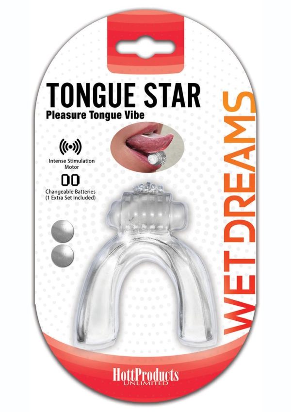 Tongue Star Pleasure Tongue Vibrator - Clear