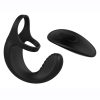 Zero Tolerance Vibrating Ball Cradle Silicone Rechargeable Cock Ring with Remote Control - Black