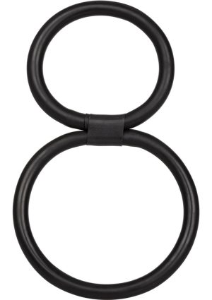 Quick Release Double Helix Cock Ring - Black