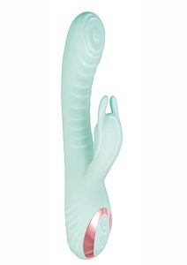 Exciter Thumping G-Spot Rechargeable Rabbit Vibrator - Aqua