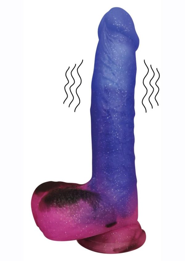 Stardust Milky Way Silicone Dildo 8.5in - Multicolor