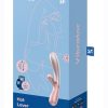 Satisfyer Hot Lover Rechargeable Silicone Warming Dual-Stim Vibrator - Pink