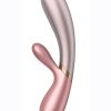 Satisfyer Hot Lover Rechargeable Silicone Warming Dual-Stim Vibrator - Pink