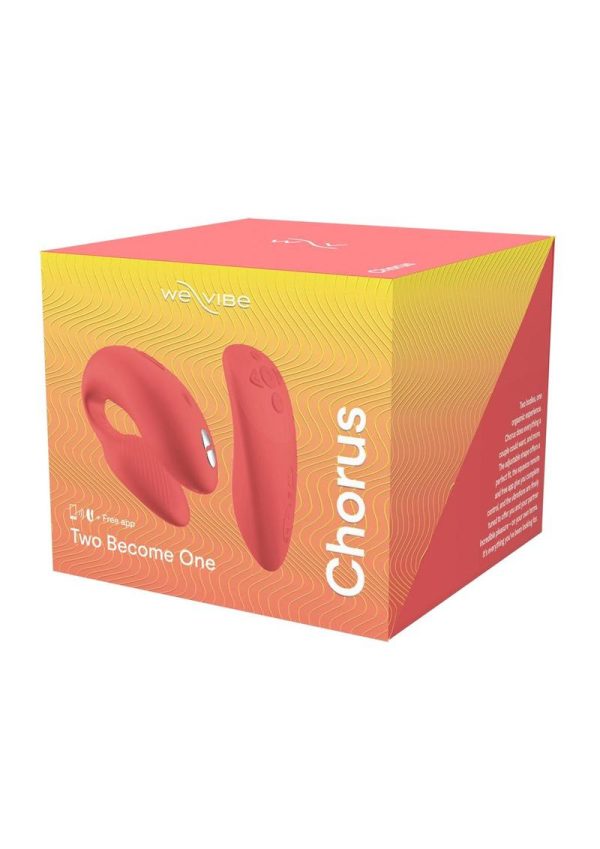 We-Vibe Chorus Rechargeable Couples Vibrator with Squeeze Control - Crave Coral