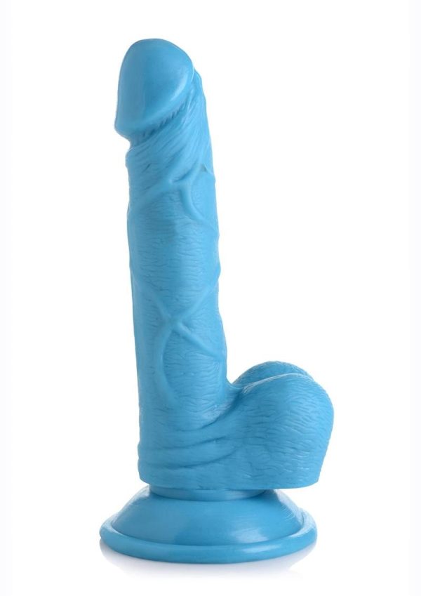 Pop Peckers Dildo with Balls 6.5in - Blue