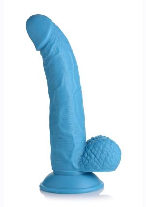 Pop Peckers Dildo with Balls 7.5in - Blue