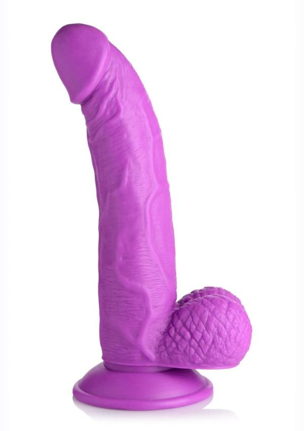 Pop Peckers Dildo with Balls 7.5in - Purple