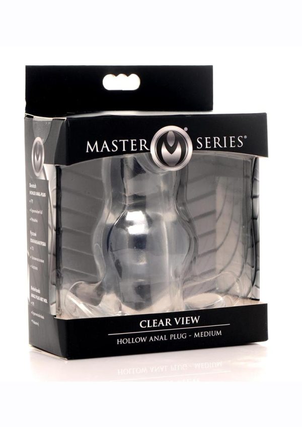 Master Series Clear View Hollow Anal Plug - Medium