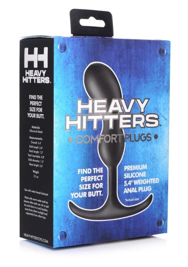 Heavy Hitters Comfort Plugs Silicone Anal Plug 5.4in - Black